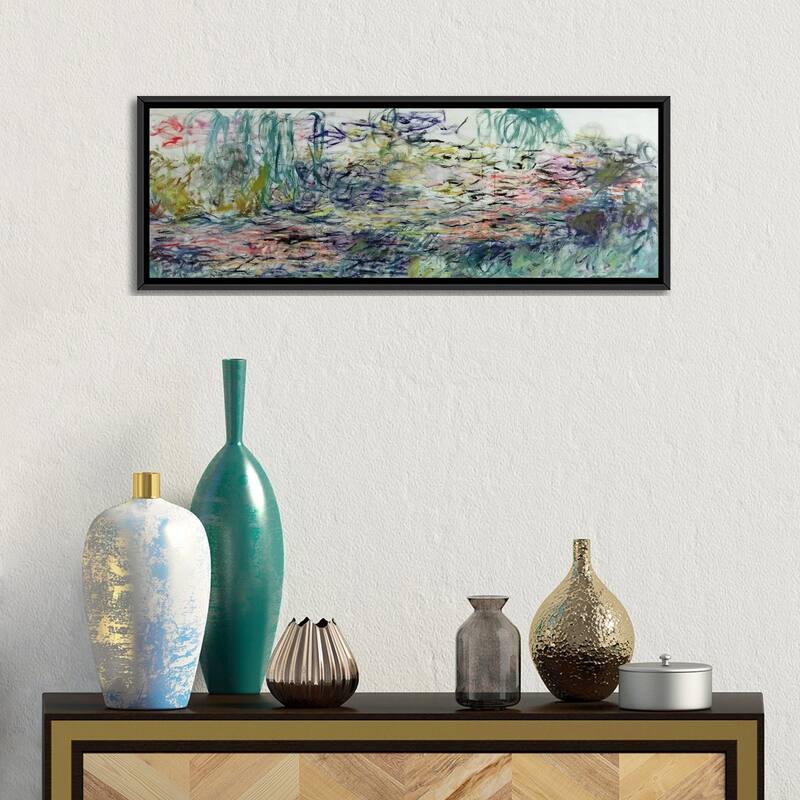 iCanvas "Waterlilies, 1917-19 " by Claude Monet Framed Canvas Print