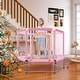 preview thumbnail 1 of 6, 55'' Toddlers Trampoline with Safety Enclosure Net and Balls, Indoor Outdoor Mini Trampoline for Kids Kids
