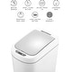 preview thumbnail 3 of 6, NINESTARS White Motion Sensor Trash Can Combo Set, 2 Pc. - 1.85 Gallons/ 7 Liters