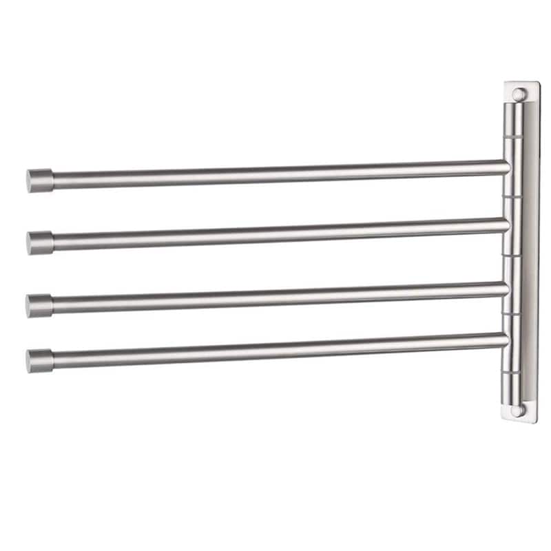 Wall Mounted Bathroom Swivel 4-Arm Towel Bar