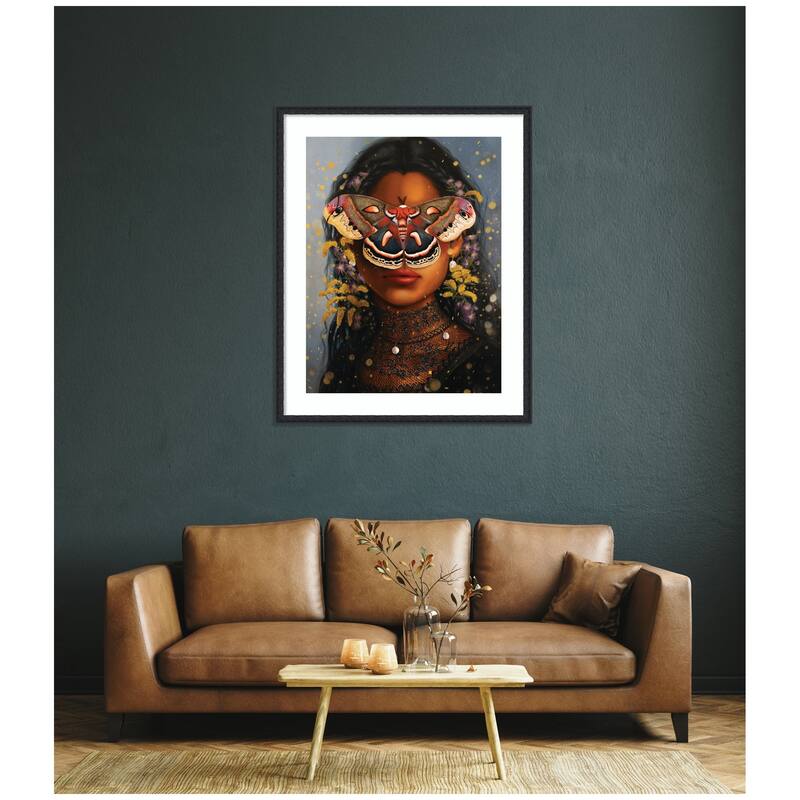 Kate and Laurel Asters and Goldenrod by Charlotte Brindley Framed Wall Art Print