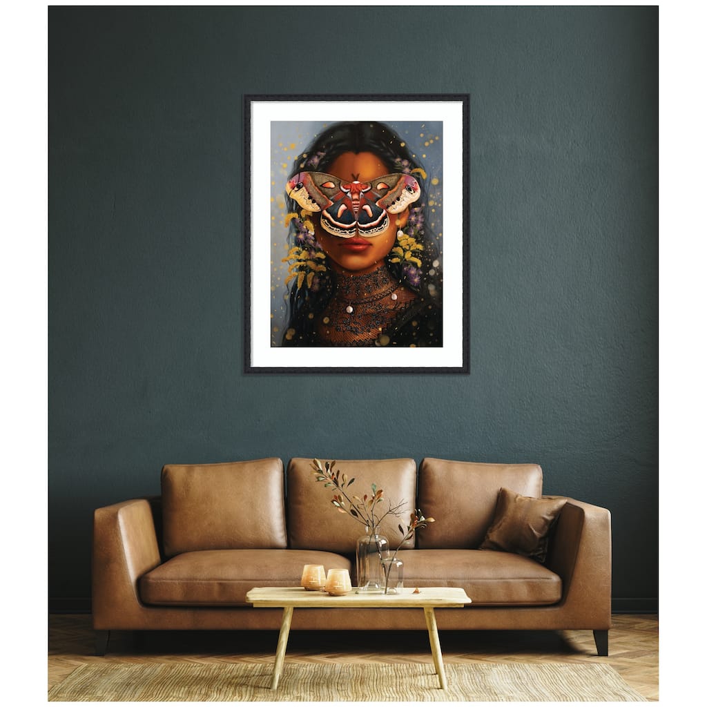 Kate and Laurel Asters and Goldenrod by Charlotte Brindley Framed Wall Art Print