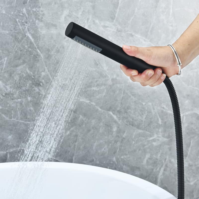 Altair Larod Single Lever Handle Freestanding Floor Mounted Tub Filler with Handshower