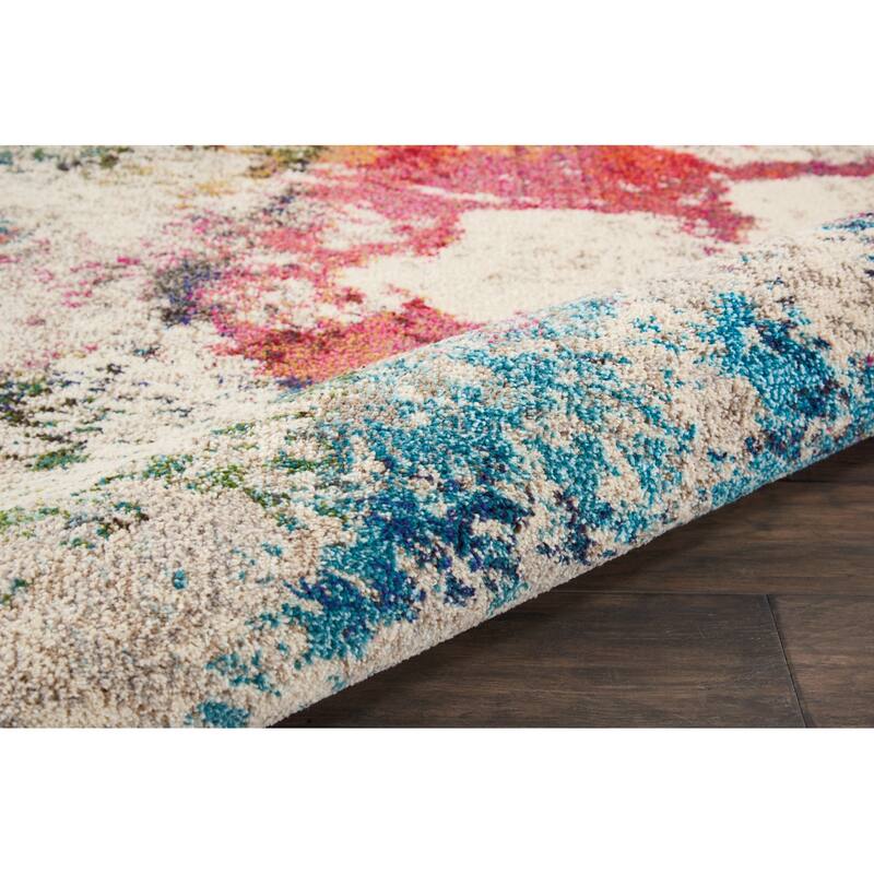 Power Loomed Abstract Modern Area Rug - 126' X '94' X '0.5