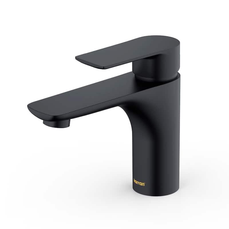 Karran Kayes single Hole Single Handle Basin Bathroom Faucet with Matching Pop-up Drain