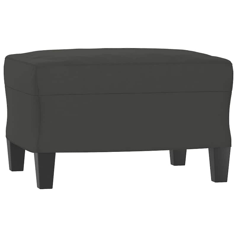 vidaXL Couch Modern Accent Upholstered Chair with Footstool Microfiber Fabric