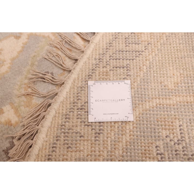 ECARPETGALLERY Hand-knotted Royal Oushak Cream Wool Rug - 8'0 x 8'0