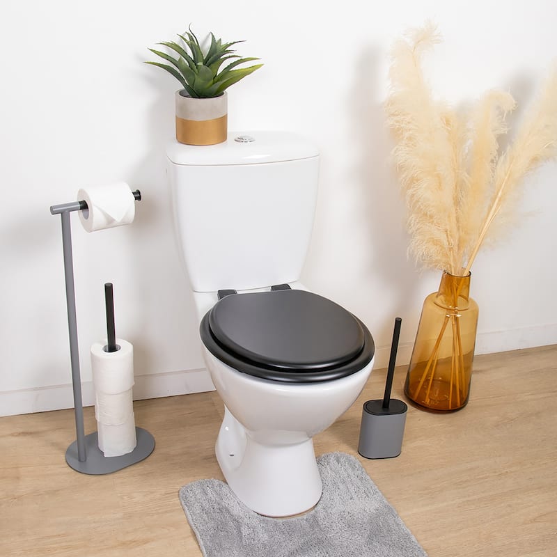 Round Molded Wood Toilet Seat 17 Inches