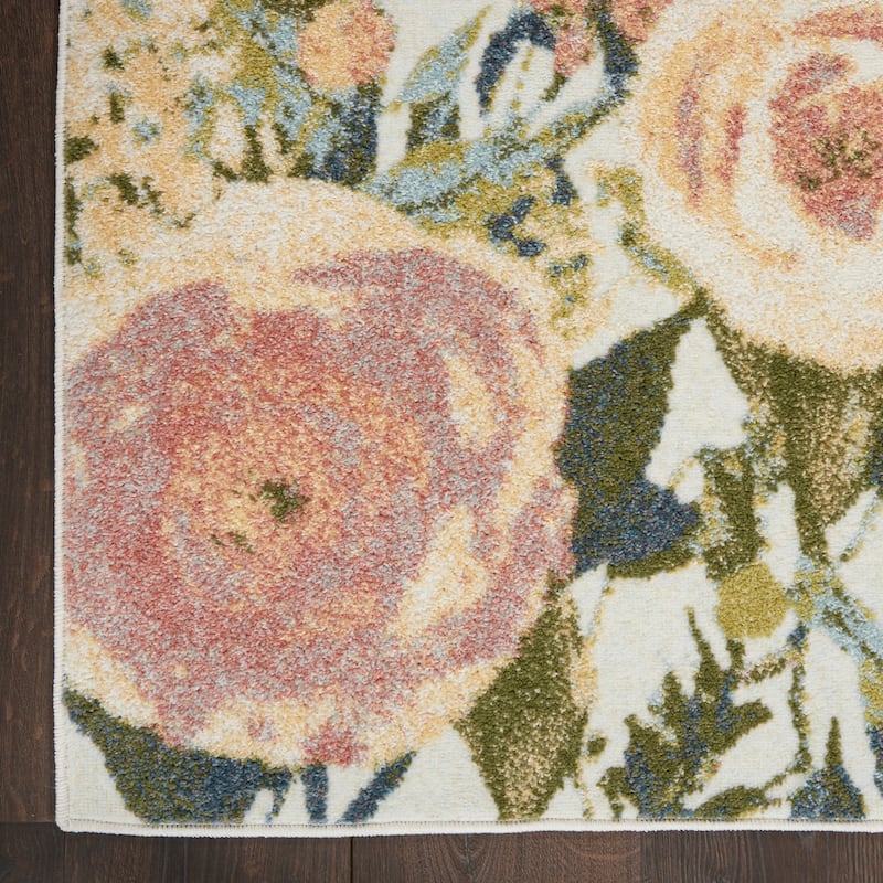 Nourison Trance Contemporary Floral Area Rug