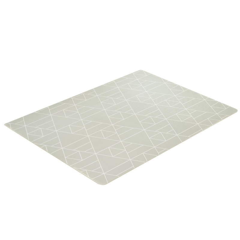 White TPU Baby Play Mat with 0.6 inches Padding and Anti-Slip Sides - 79” L x 55” W