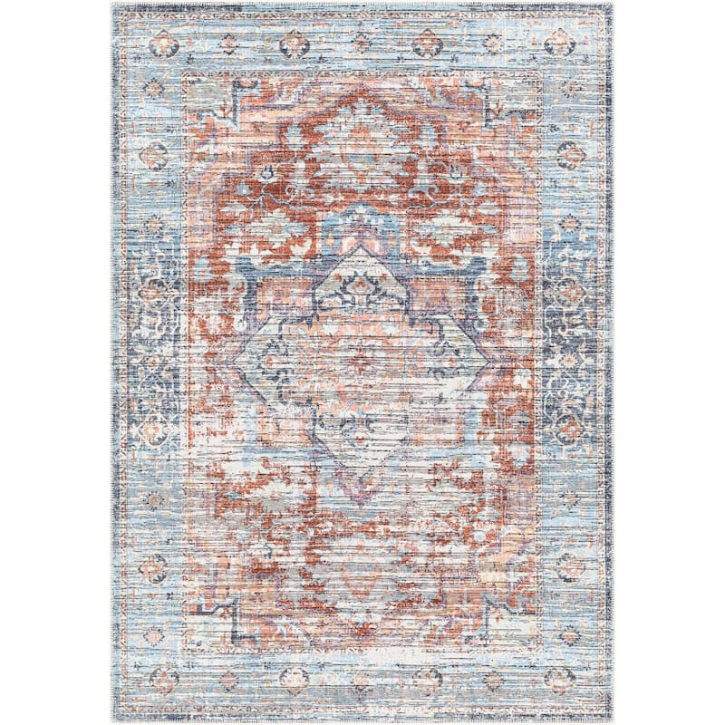 Livabliss Nolita Vintage Medallion Machine Washable Area Rug