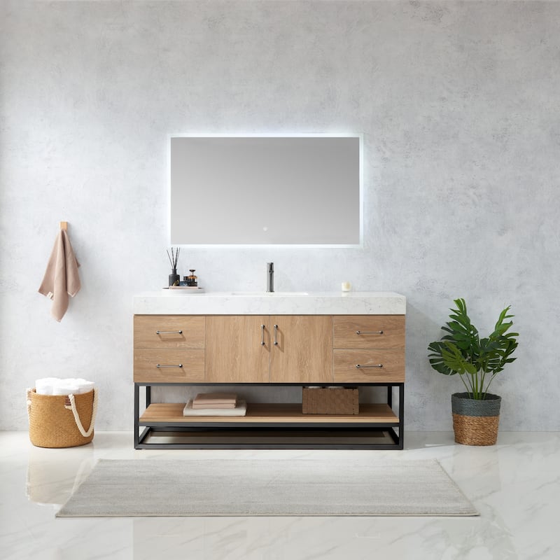 Miseno MV789060BS Alistair 60" Free Standing Single Basin Vanity Set