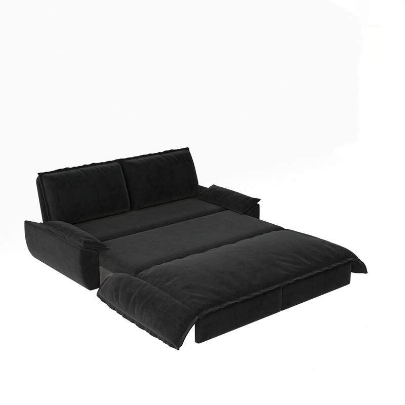 Convertible Sleeper Sofa Multi-Functional Velvet Loveseat Bed