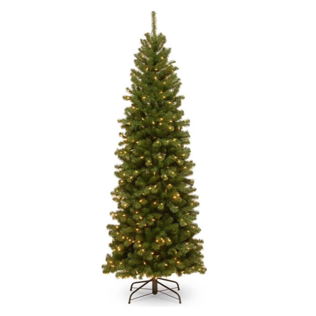 6.5 Ft Artificial Christmas Trees with Lights, Christmas Decorations Tree, Green - 6.5 ft