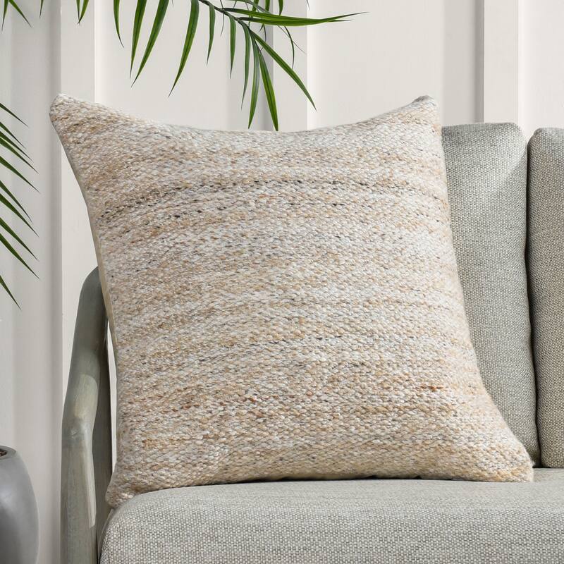Villa by Classic Home Stella Recycled Fabric Fabric Throw Pillow - 26x26 - Beige