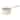 Bloomhouse 3 Quart Heavy Duty Aluminum Premium PFA Free Ceramic Nonstick Saucepan with Lid - Linen White with Gold Handle