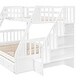 preview thumbnail 20 of 37, Detachable Design Twin-over-Full Bunk Bed with Drawers，Ladder and Storage Staircase