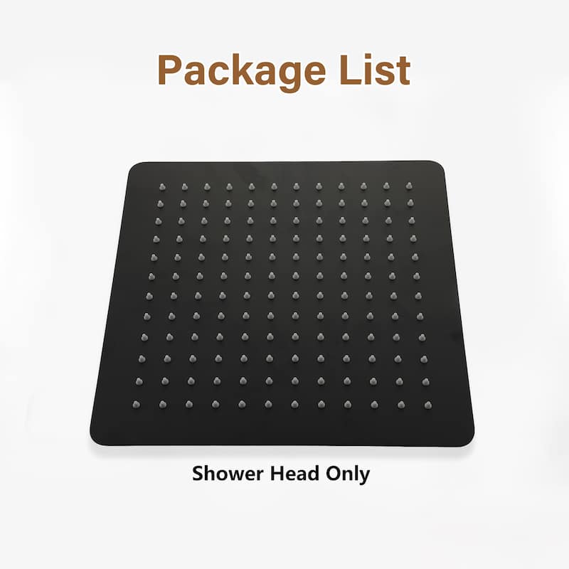 1-Spray Pattern with 2.5 GPM Square Ceiling Mount Rain Fixed Shower Head