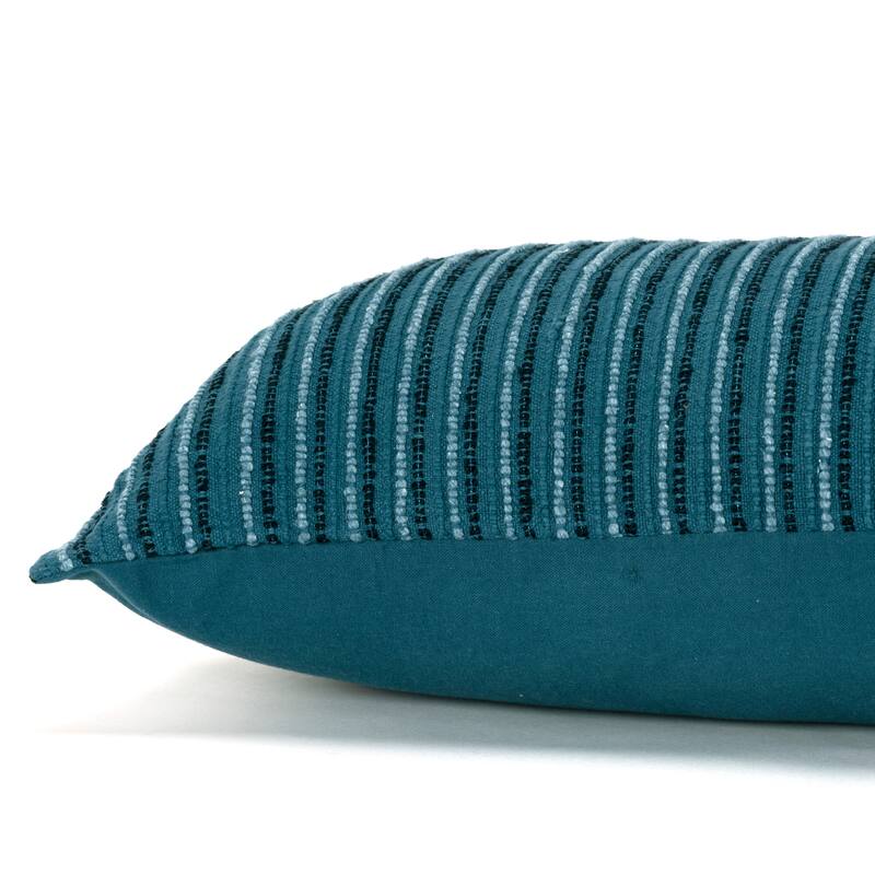 Rizzy Home Tonal Stripe Textured Solid Throw Pillow Cover