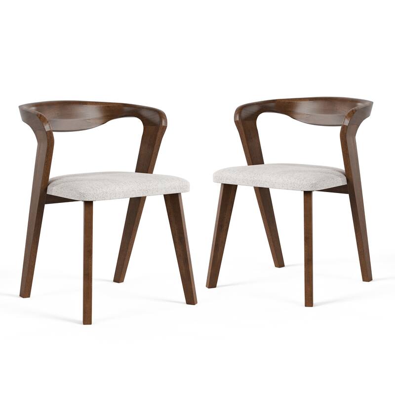 Furniture of America Abigail II Mid-century Modern Handcrafted Solid Hardwood Side Chair (Set of 2)