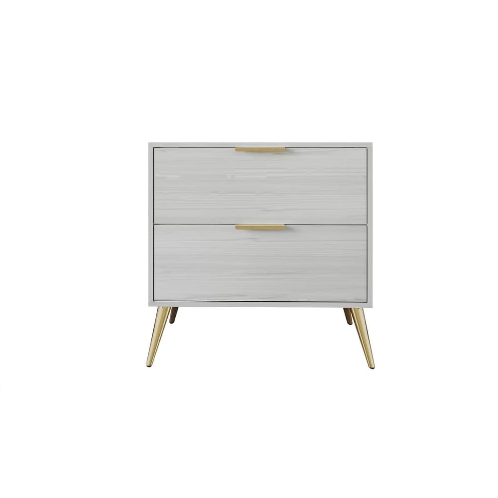 CraftPorch Contemporary 2-Drawers Wooden Nightstand