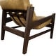 preview thumbnail 10 of 14, Art Leon Genuine Leather and Ash Wood Lounge Chair