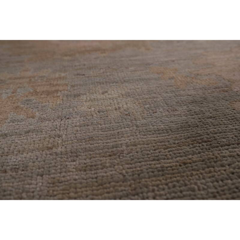 Oushak Vegetable Dye Area Rug Hand-Knotted Wool Carpet - 8'0" x 9'10"