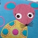 preview thumbnail 4 of 2, Cottage Home Cute Petite Mouse Wool 12 Inch Throw Pillow
