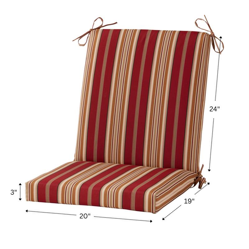 Greendale Home Fashions Outdoor High Back Chair Pad