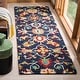 preview thumbnail 5 of 12, SAFAVIEH Handmade Aspen America Boho Tribal Wool Rug 2'3" x 11' Runner - Navy/Red - Runner
