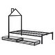 preview thumbnail 5 of 15, Black Twin Size Metal Platform Bed with Two Drawers and House-Shaped Headboard for Kids