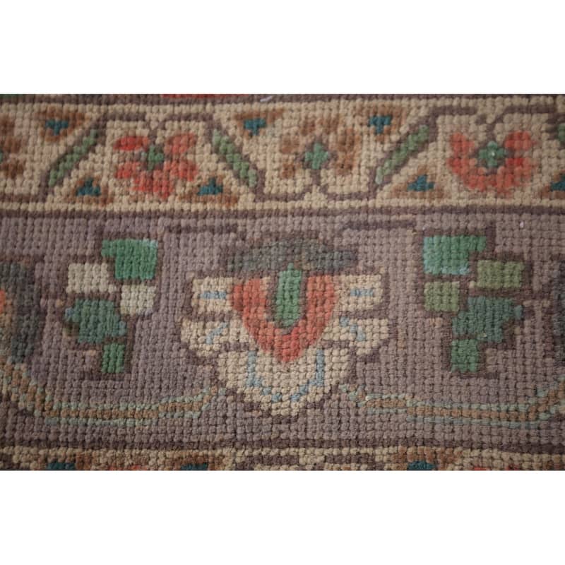 Distressed Blue Tabriz Persian Vintage Rug Hand-Knotted Wool Carpet - 4'7"x 6'1"