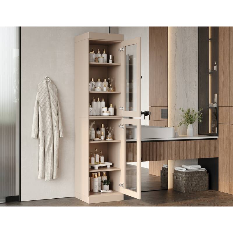 100% Solid Wood 16.5" Bathroom Cabinet with Optional Doors by Palace Imports