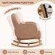 preview thumbnail 44 of 46, HOMYKA 27.95” Wide Rocking Chair with Ottomans for Nursery and Living Room