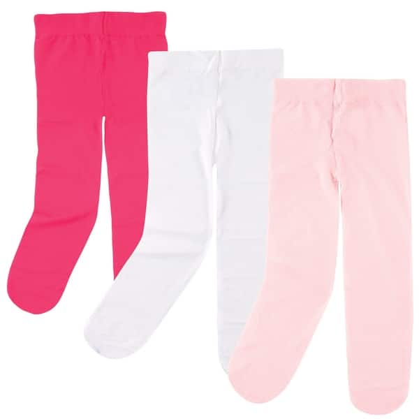 slide 1 of 1, Luvable Friends Toddler Girl Nylon Tights, Dark Pink Light Pink, 2T-4T - Dark Pink Light Pink 2-4T - Dark Pink Light Pink