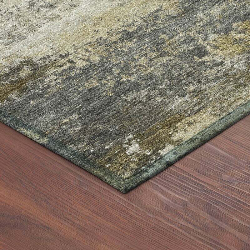 Machine Washable Indoor/ Outdoor Modern Blend Chantille Rug