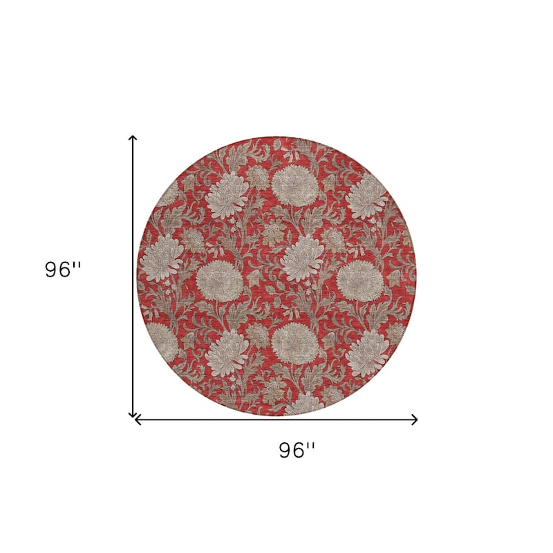 HomeRoots Floral Transitional Rectangle Outdoor Rug
