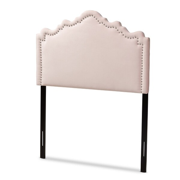 Baxton Studio Nadeen Headboard - Twin Nadeen Kids Twin Size Wood Contemporary Headboard with Velvet Polyester Upholstery