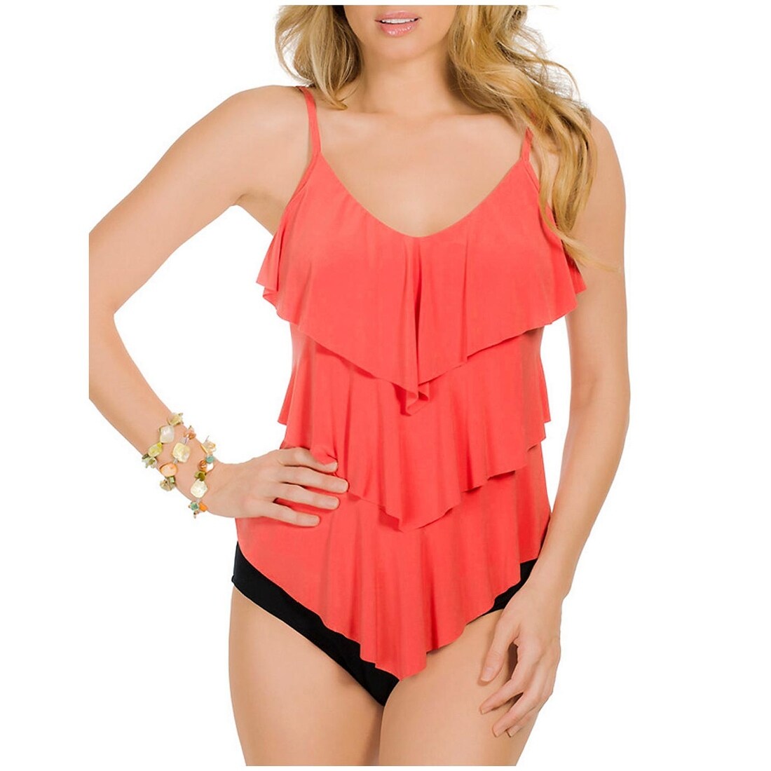 magisculpt tiered ruffle swimsuit