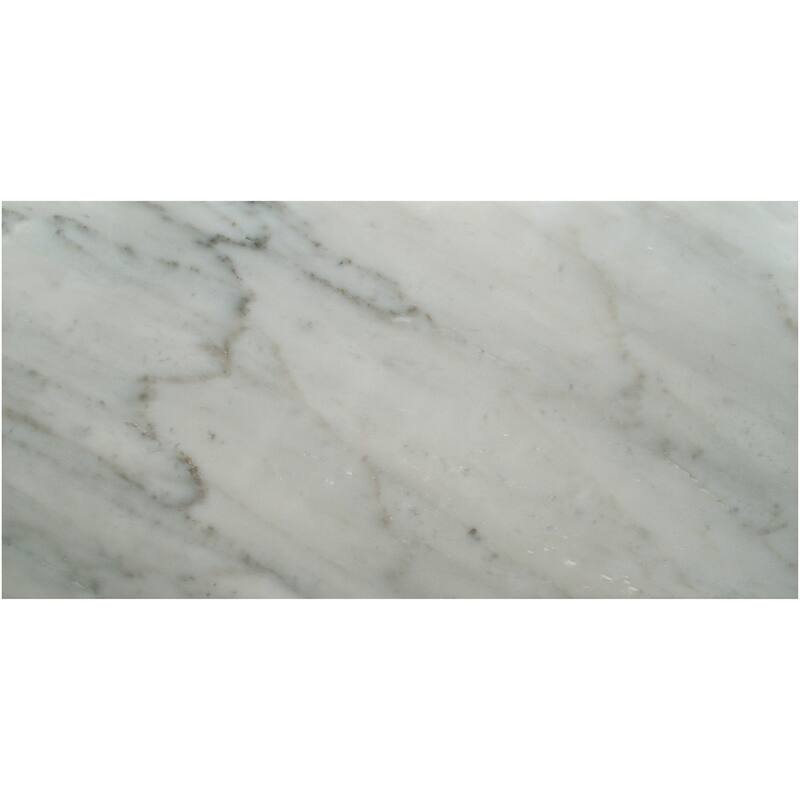 Ackland AKTMT12X24H-CA 12" x 24" Marble Solid Floor and Wall Tile - - Carrara White