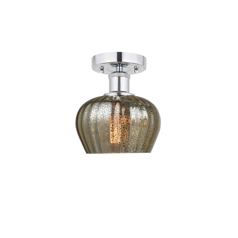 Innovations Lighting Fenton - 1 Light 7" Semi-Flush Mount - Mercury/Polished Chrome