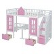 preview thumbnail 21 of 25, Twin-Over-Twin Bunk Bed with Changeable Table, Bunk Bed Turn into Upper Bed and Down Desk-White