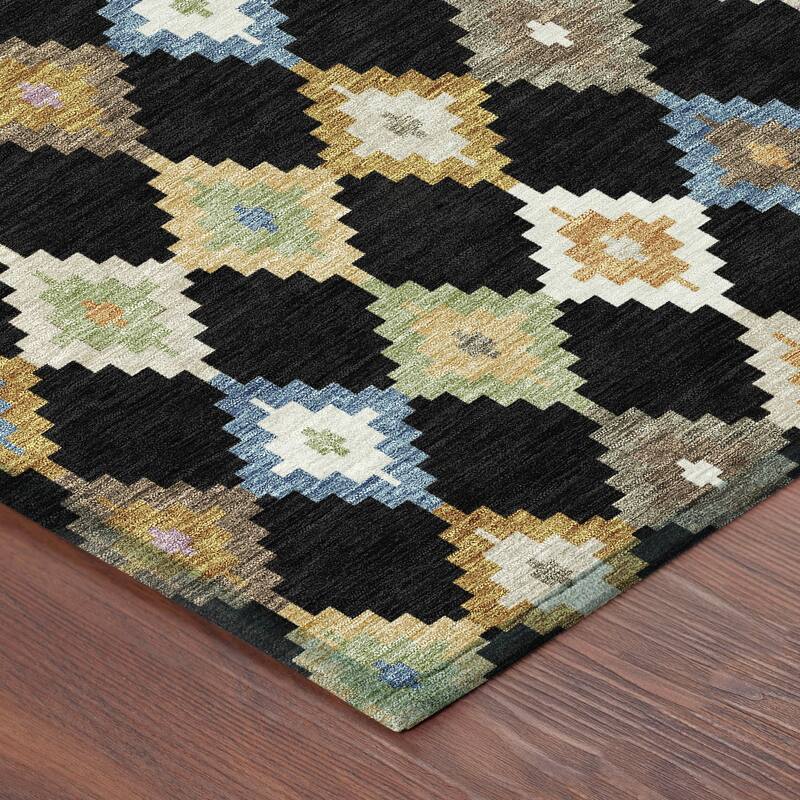 Machine Washable Indoor/ Outdoor Global Ahmet Chantille Rug