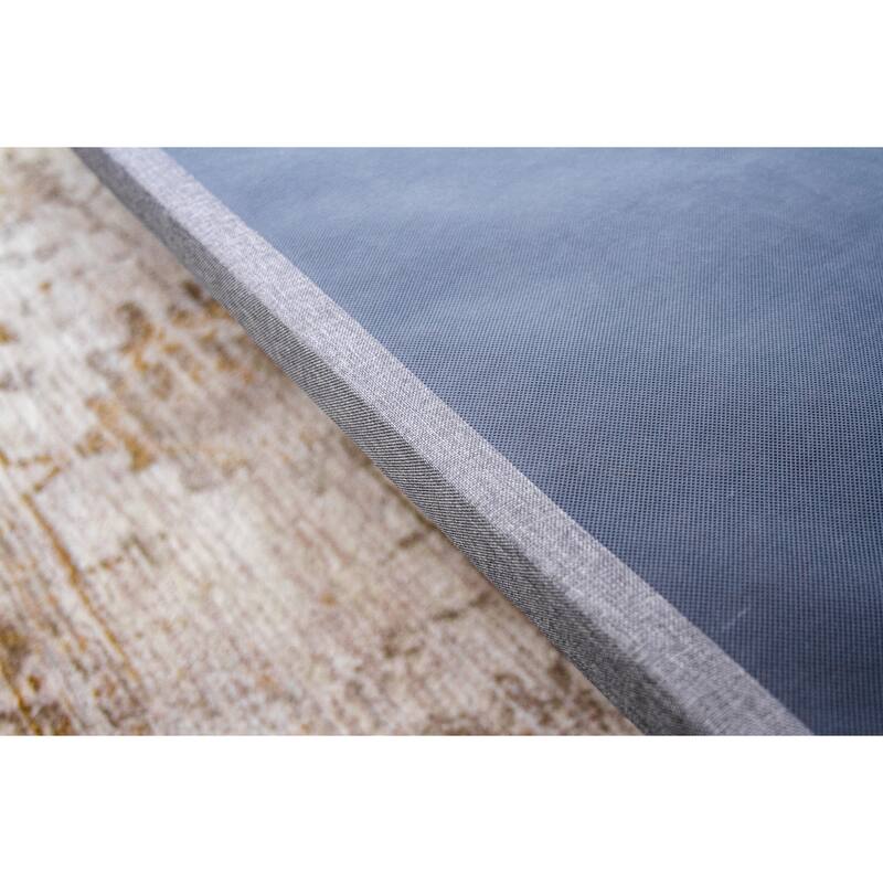 Twin Upholstered Platform Bed with Gray Fabric and Steel Frame