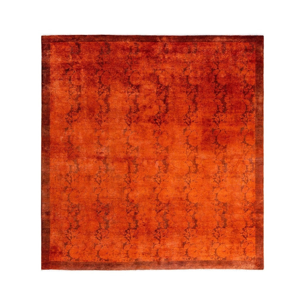 Fine Vibrance One-of-a-Kind Hand-Knotted Area Rug - Orange, 6' 1" x 6' 5" - 6' 1" x 6' 5"