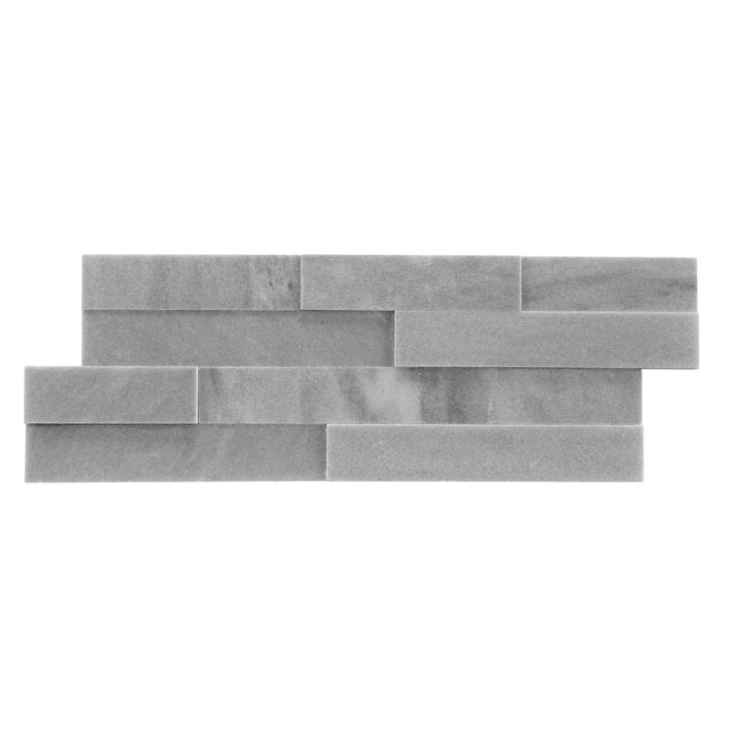 Cliffside 8 in. x 22 in Panel and 8 in. x 24 in. Corner Honed Marble Wall Tile