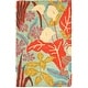 preview thumbnail 27 of 31, SAFAVIEH Handmade Blossom Verona Modern Floral Wool Rug 2'6" x 4' - Blue/Multi - Rectangle