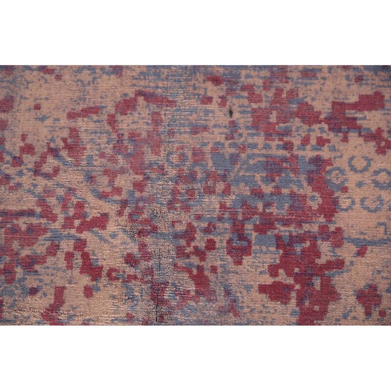 Contemporary Abstract Area Rug Handmade Indian Wool Carpet - 8'0"x 9'7"