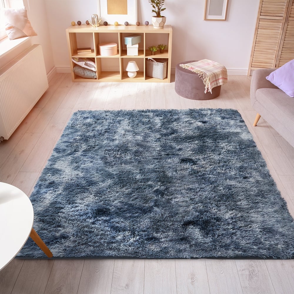 Fluffy Bedroom Rugs Indoor Shaggy Plush Area Rug