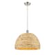 Option Satin Nickel / Natural Rattan